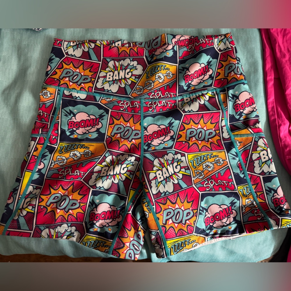 Colorful Comic Print Women's Shorts